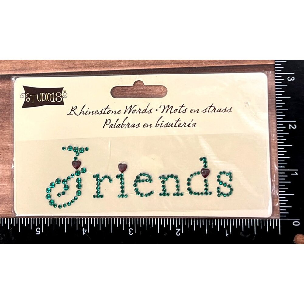 Studio 18 Autumn Days Rhinestone Words Sticker Fall Embellishment Friends